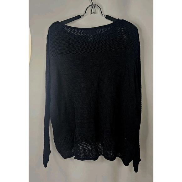 Norton Studio American Flag Chunky Knit Sweater Navy Womens Plus Size 3XL USA - Picture 2 of 7